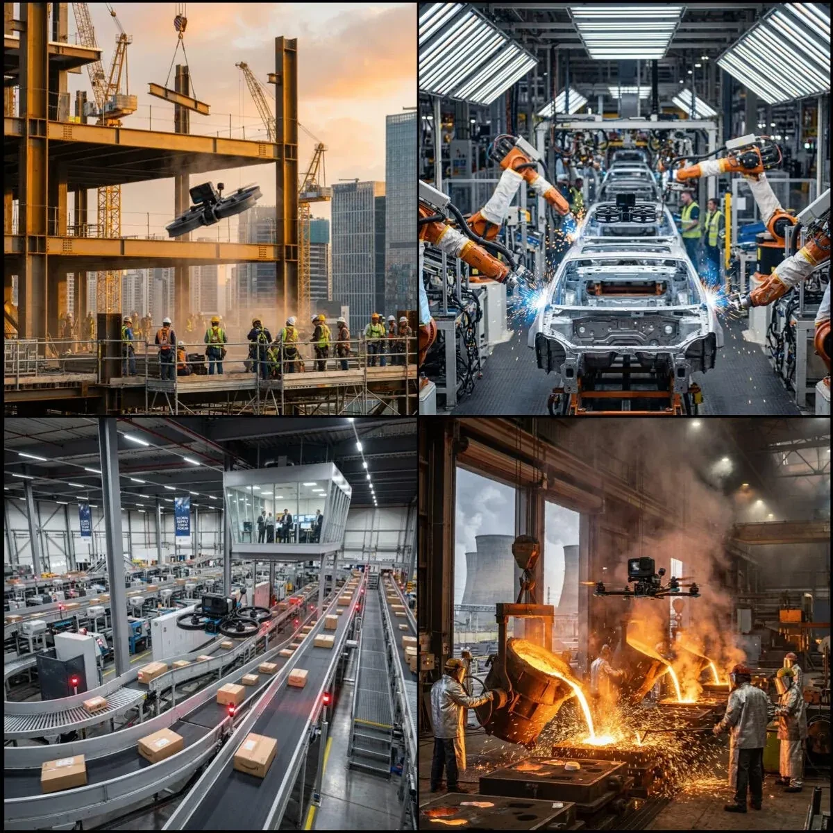 KI-generiert: FPV Industrie Video